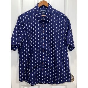 Grateful Dead X Section 119 Mens Short Sleeve Button Down Shirt XXL Blue